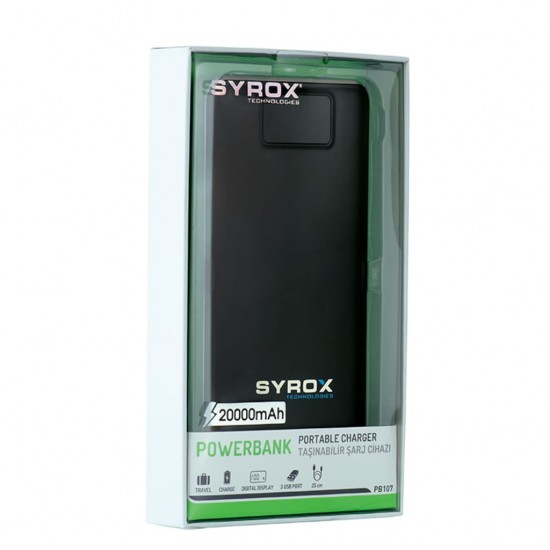 20000 mAh Powerbank Led Panelli - 3 USB GİRİŞLİ